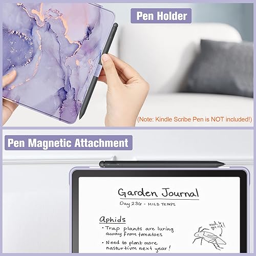 Miniatura 7 de Fintie Funda híbrida delgada para tablet Kindle Scribe de 102 pulgadas lanzado en 2022  Soporte para lápices incorporado cubierta a prueba de golpes