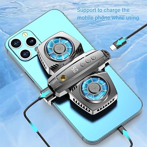 Miniatura 3 de Enfriador de teléfono celular, radiador de teléfono celular de bajo ruido con chip de enfriamiento de doble semiconductor, teléfonos móviles con