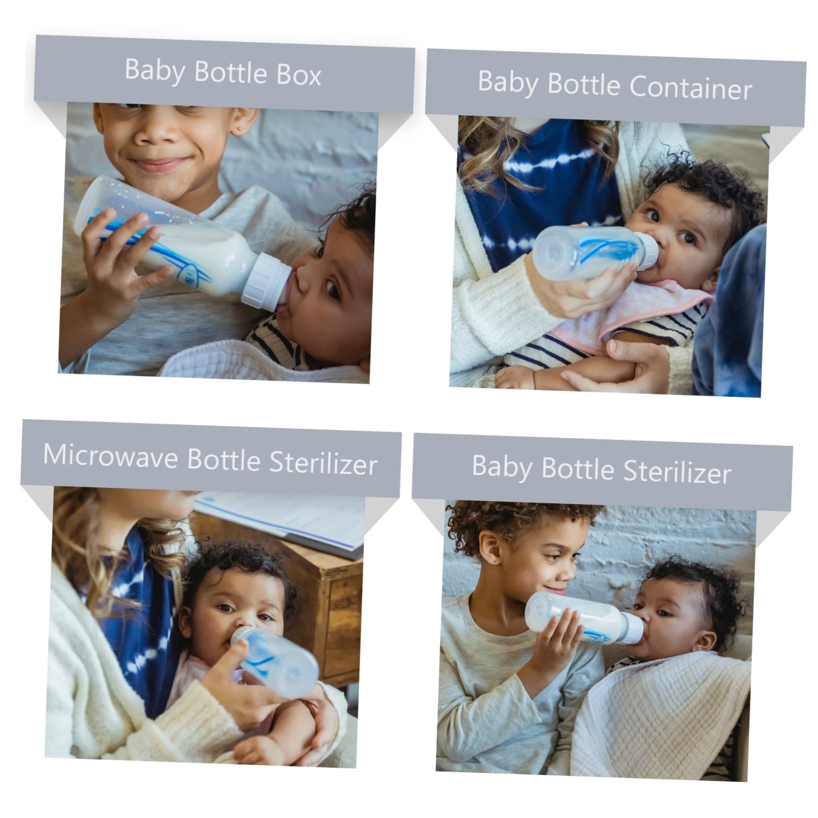para Microondas con Gran Capacidad para Biberones y Utensilios de Caja de Almacenamiento Ligera y Portátil Diseño con Protectora para Limpieza