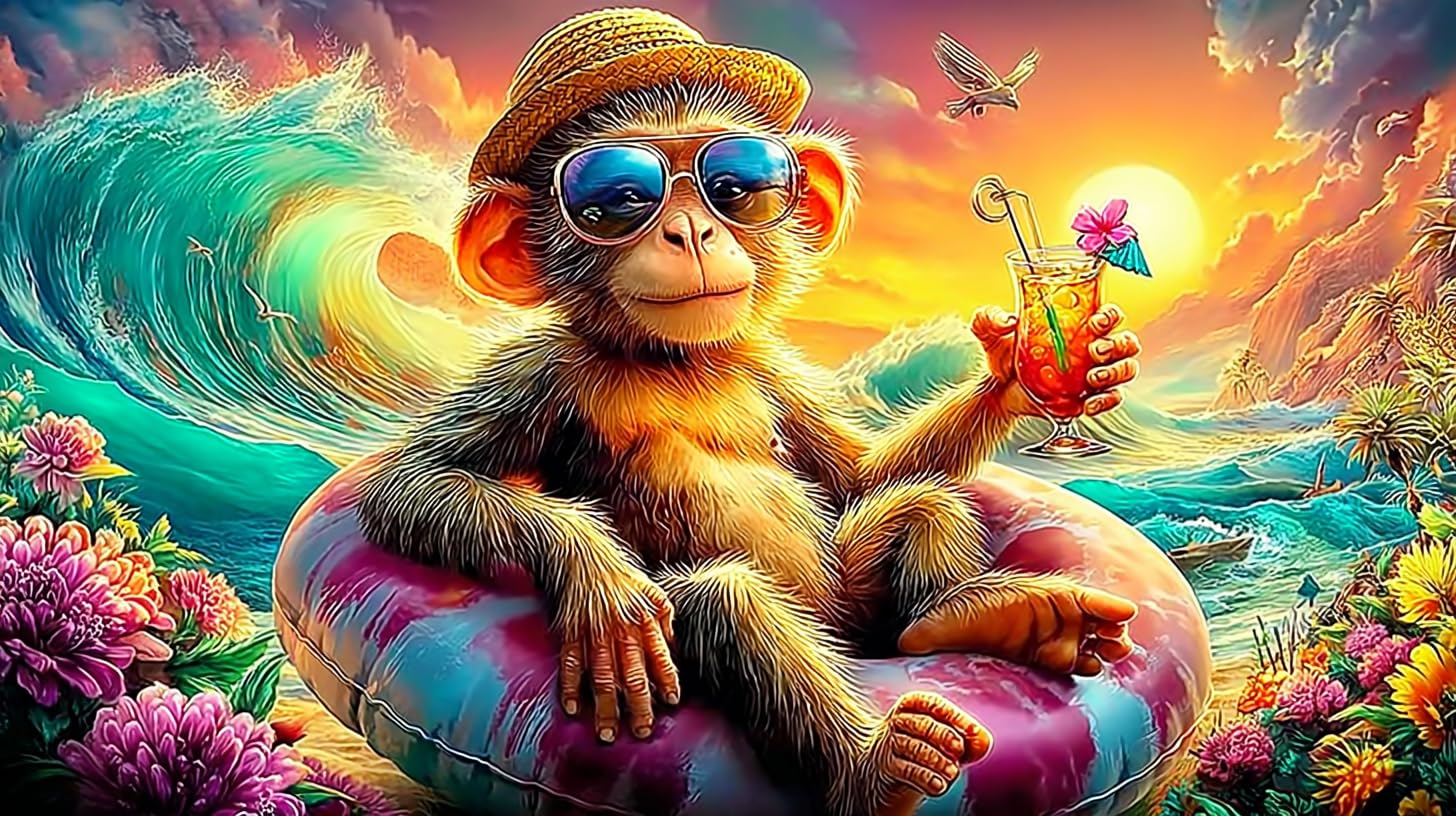 Puzzle de monos de 1000 piezas, juego educativo ideal para tardes de desconexión en familia 8