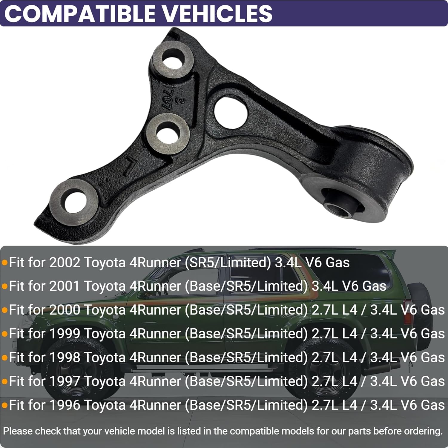 52380-35050 Left Front Differential Support Replacement for 5238035050 Fits for Toyota 4Runner 1996-2002