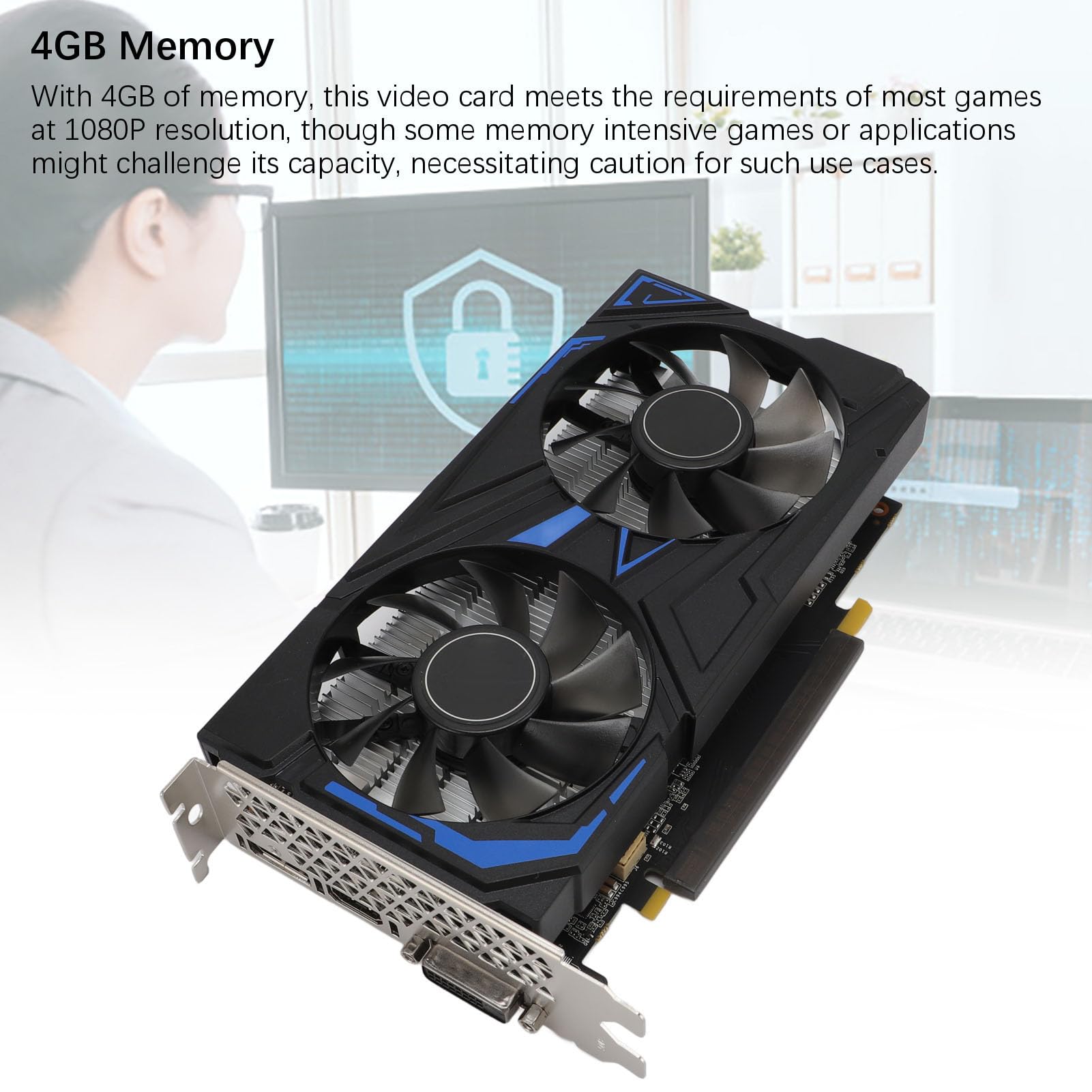 Karta Graficzna, 4 GB GDDR5 128-bitowy, 1485 MHz, Taktowanie Rdzenia, Zegar Pamięci 8000 MHz, Karta Graficzna PCI Express 3.0 X16, Dwa Ciche Wentylatory Chłodzące do Komputerów
