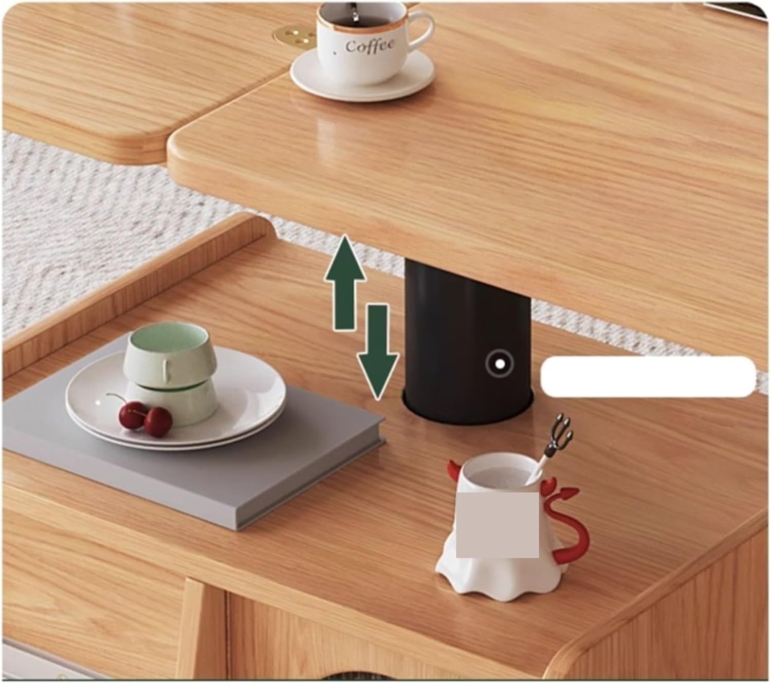 白井産業 サイドテーブル ナイトテーブル 幅45cm 高さ51cm ナチュラル