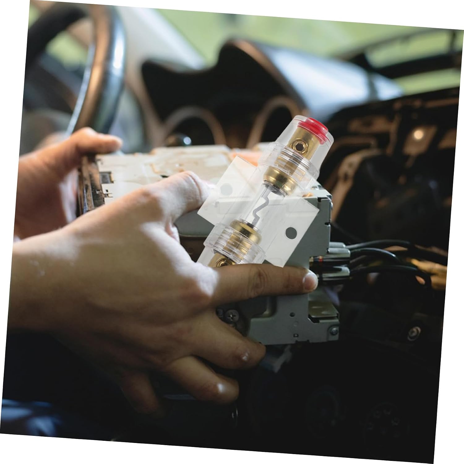 Unomor Automotive Inline Fuse Holder for Car Audio Easy Install for Amplifiers Robust Design for and Reliability