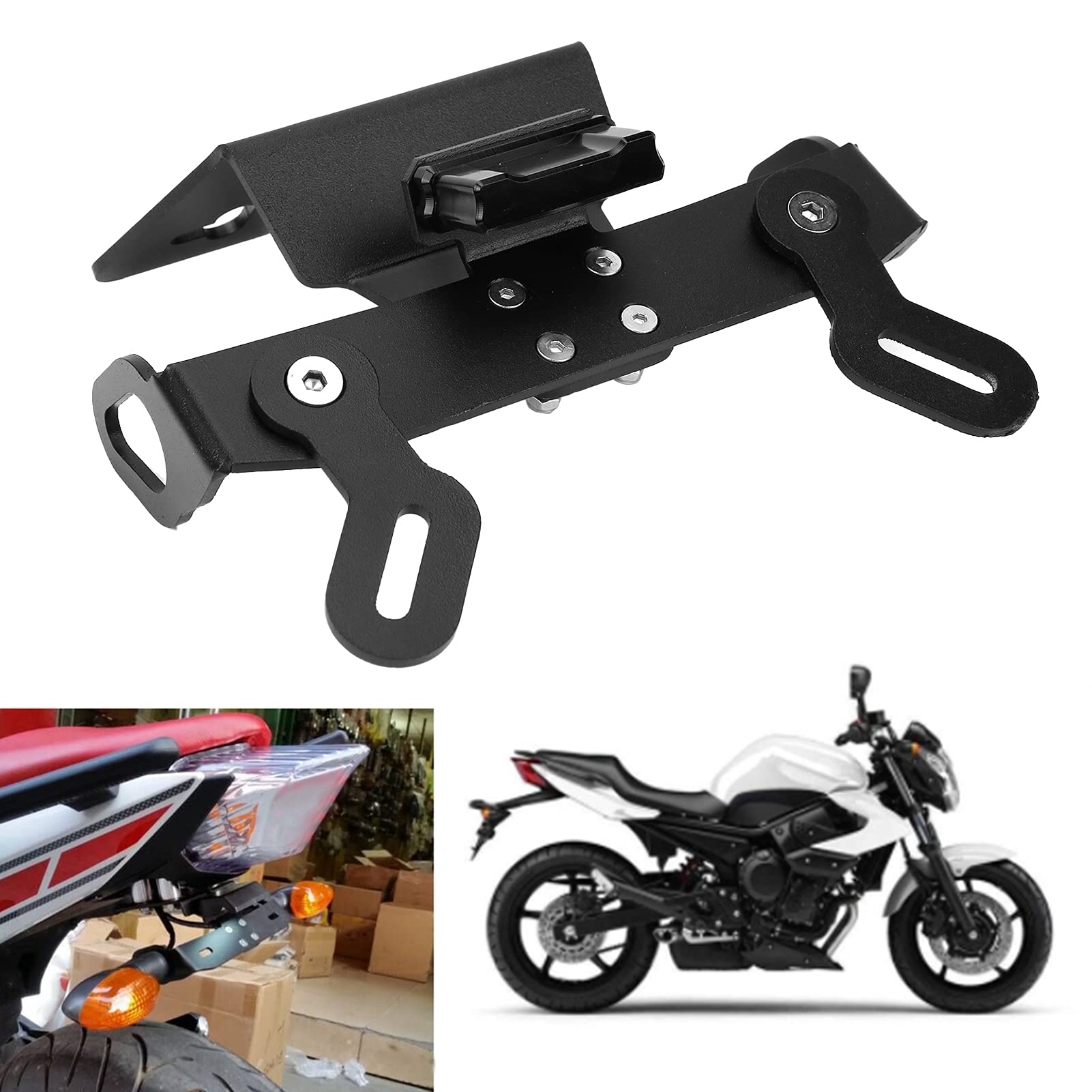 Uchwyt tablicy rejestracyjnej krótki wspornik z eliminatorami błotników LED do YAMAHA XJ6N XJ6 Diversion