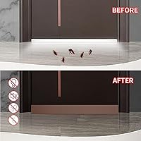 Vista 5 de Paquete de 2 topes de puerta para cortar, adhesivo fuerte para debajo de la puerta, para puertas exteriores e interiores, 36 pulgadas de longitud