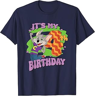 It's My 4th Birthday Happy Chuck Chest Logo T-Shirt