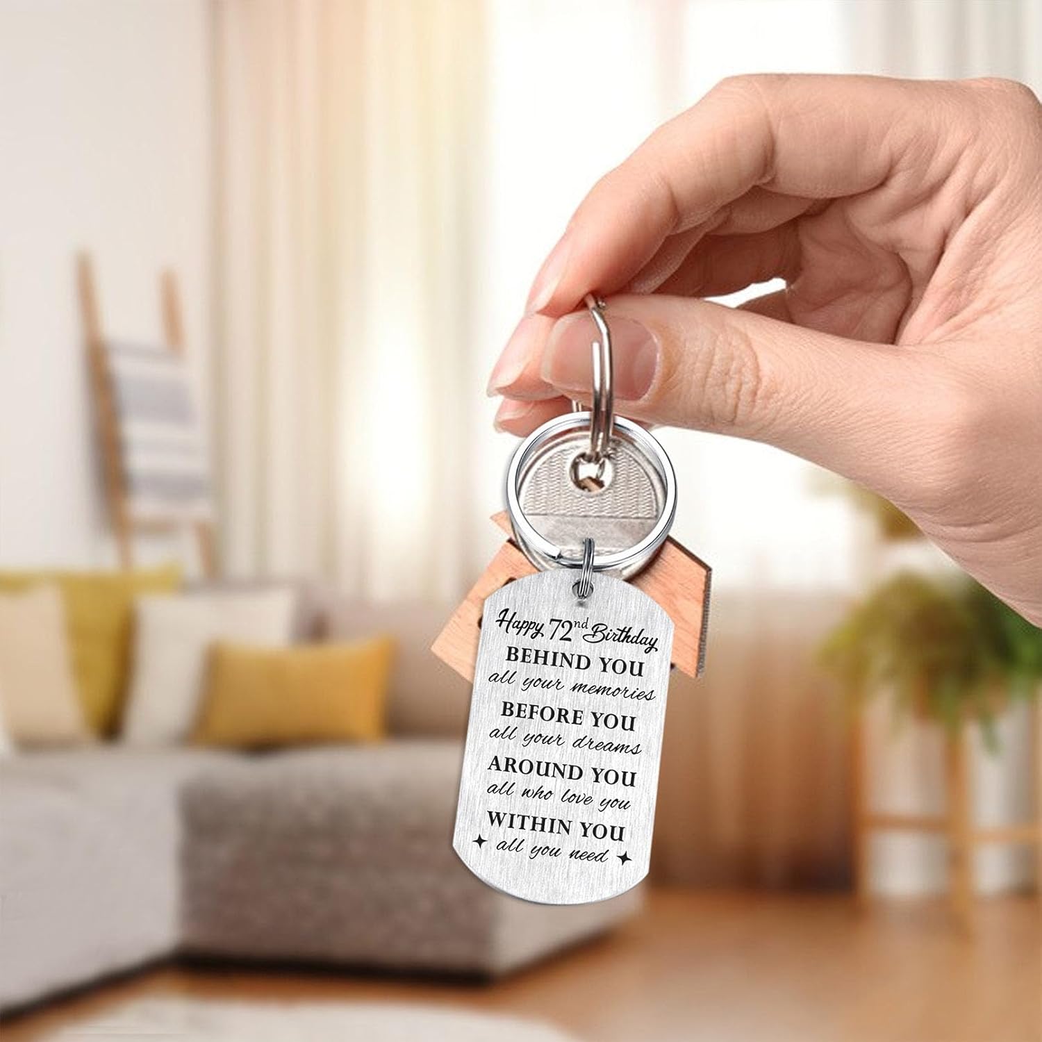 Yobent 72nd Birthday Gifts for Men 1954, Happy 72nd Birthday Keychain, 72 Year Old Birthday Gifts for Women, The Legend was Born in 1954 - Image 6