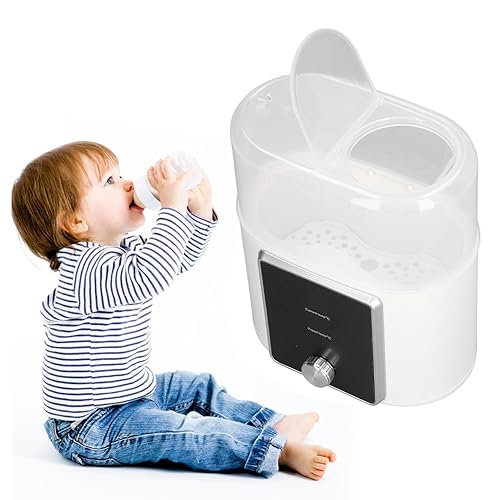 Miniatura 8 de Esterilizador calentador de biberones 2 en 1 para 2 biberones, 100 V temperatura constante preservación del calor calentador rápido de biberones de