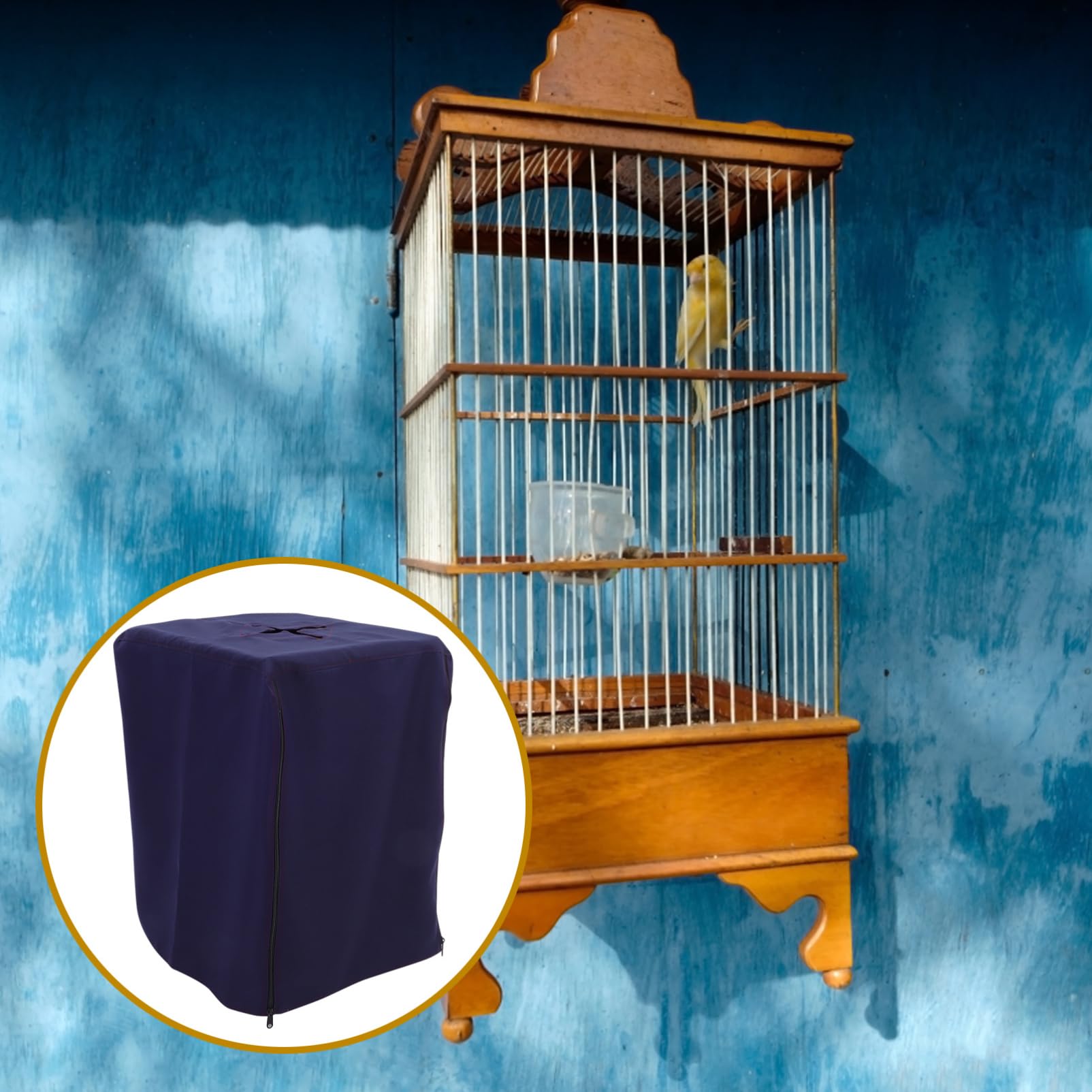 Sosoport 2 Pz gabbia per uccelli gabbia giocattolo per uccelli gabbia per porcellini d'India Forniture per animali domestici accessori per gabbie per animali domestici stoffa Blue