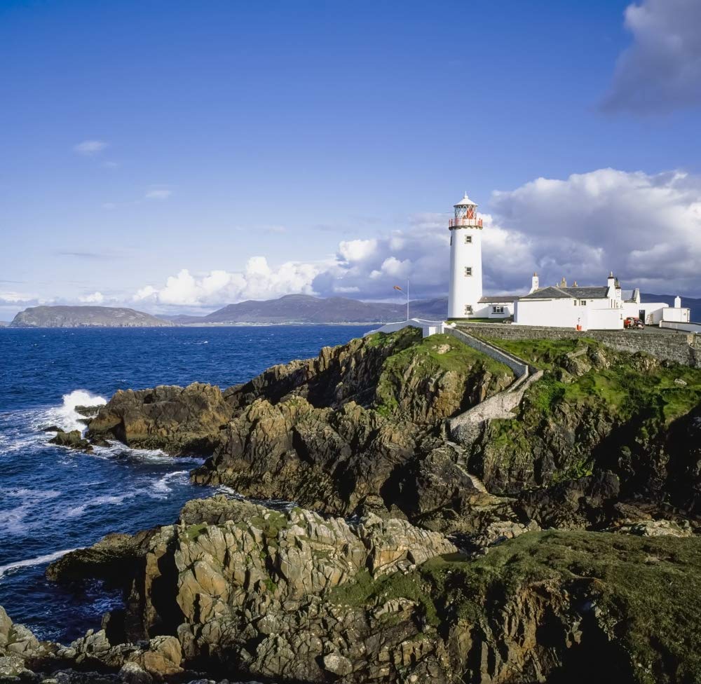 Posterazzi DPI1826819LARGE Fanad, Co Donegal, Irlanda, impresión fotográfica del faro del siglo XIX, 71 x 71 cm, multicolor