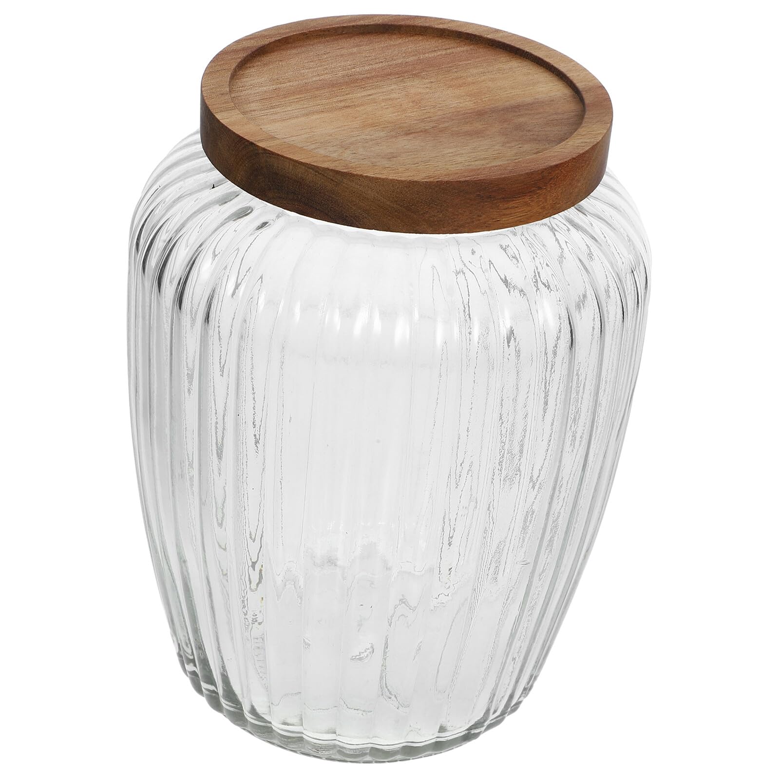 Healeved Tarro de para Almacenar Alimentos de 2200ml con Tapa de Madera y Sello Hermético y Conservar Frescura Adecuado para Organizar la Cocina