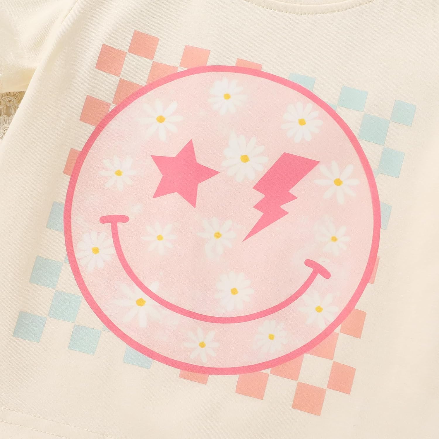 Happy Town Toddler Clothes Baby Boy Girl Smiley Face Shirt Short Sleeve T-Shirt Tee Summer Tops Outfits image 5