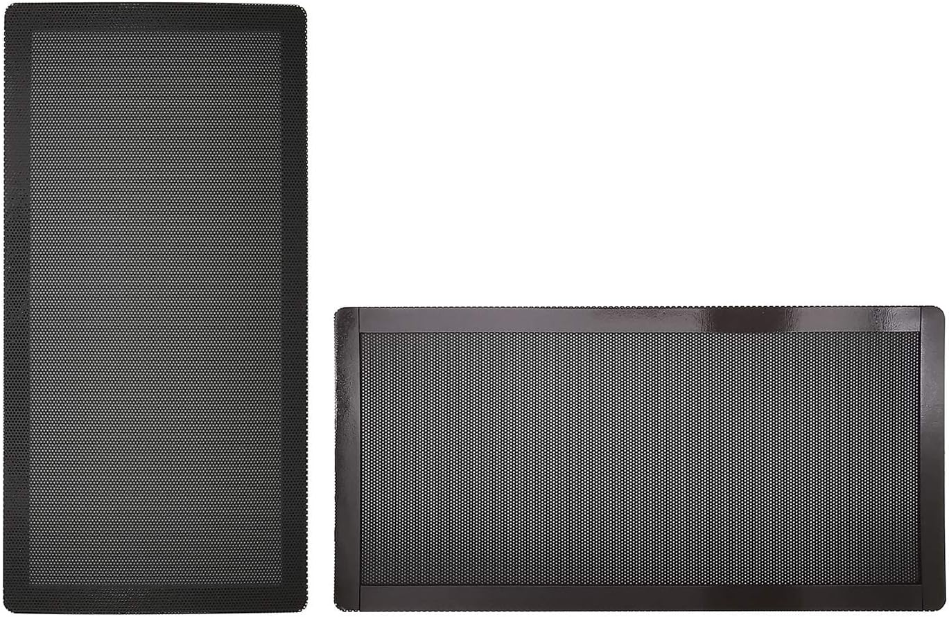 120mm x 2 PC Computer Case Fan Dust Filter Screen Dustproof Case Cover with Magnet, Ultra Fine PVC Mesh, Black Color - 2 Pack