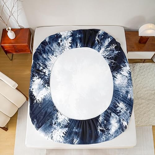 Miniatura 8 de Erosebridal Juego de sábanas bajeras de carlino con diseño de pug y 2 fundas de almohada, tamaño Queen, suave, transpirable, decoración de