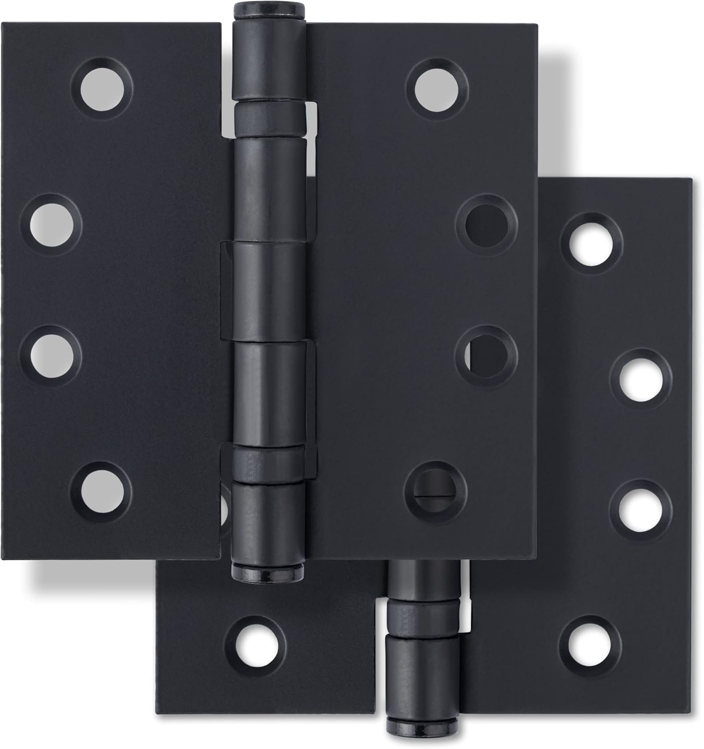 Miseno MDH4082 4 x 4 Ball Bearing Square Corner Door Hinge - Pair - Satin Nickel