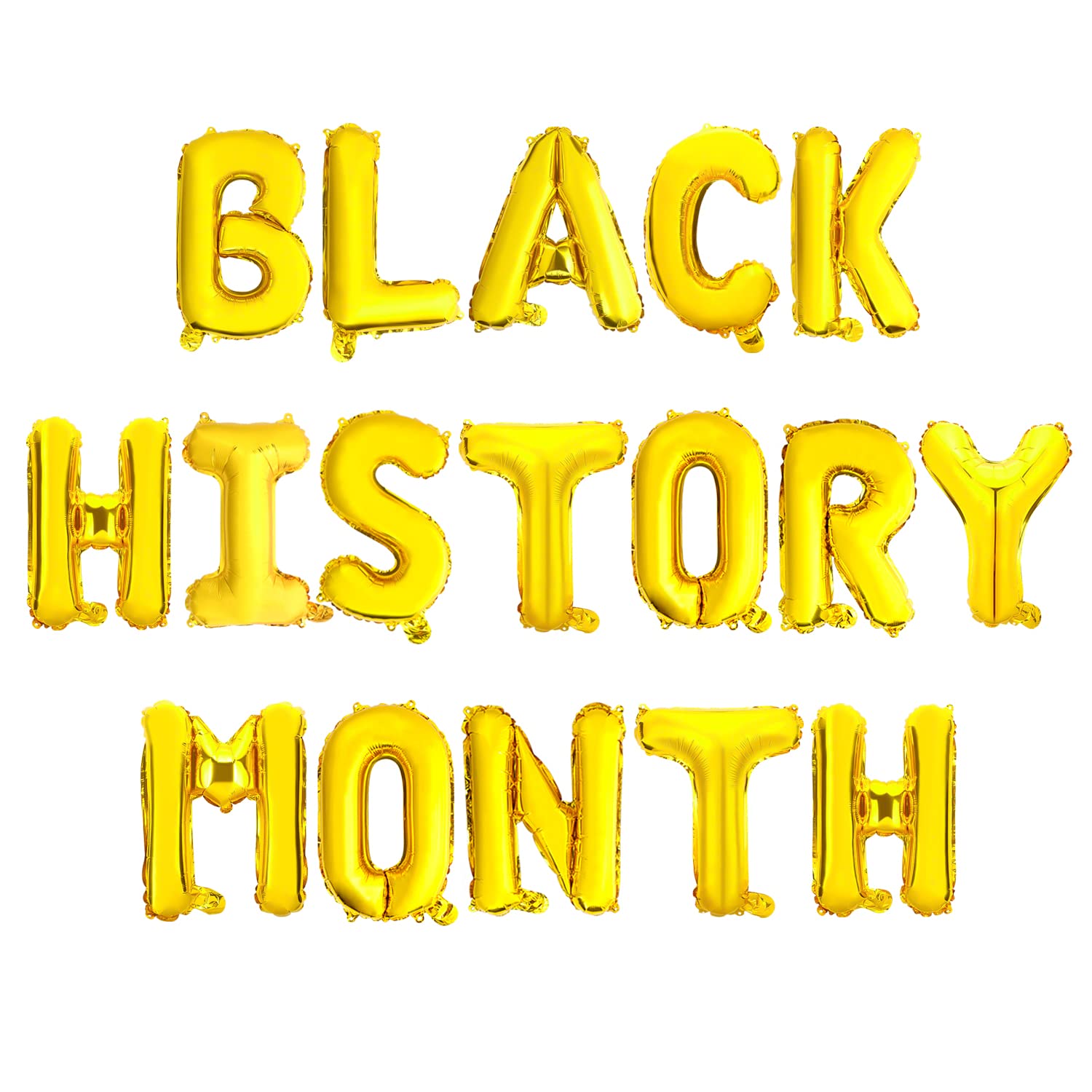 Photo 1 of “BLACK HISTORY MONTH” Balloons Banner,18in Gold Foil Balloon Banner African American Black Freedom Day Independence Day Party Banners Juneteenth Day Festival Holiday Party Supplies Decorations