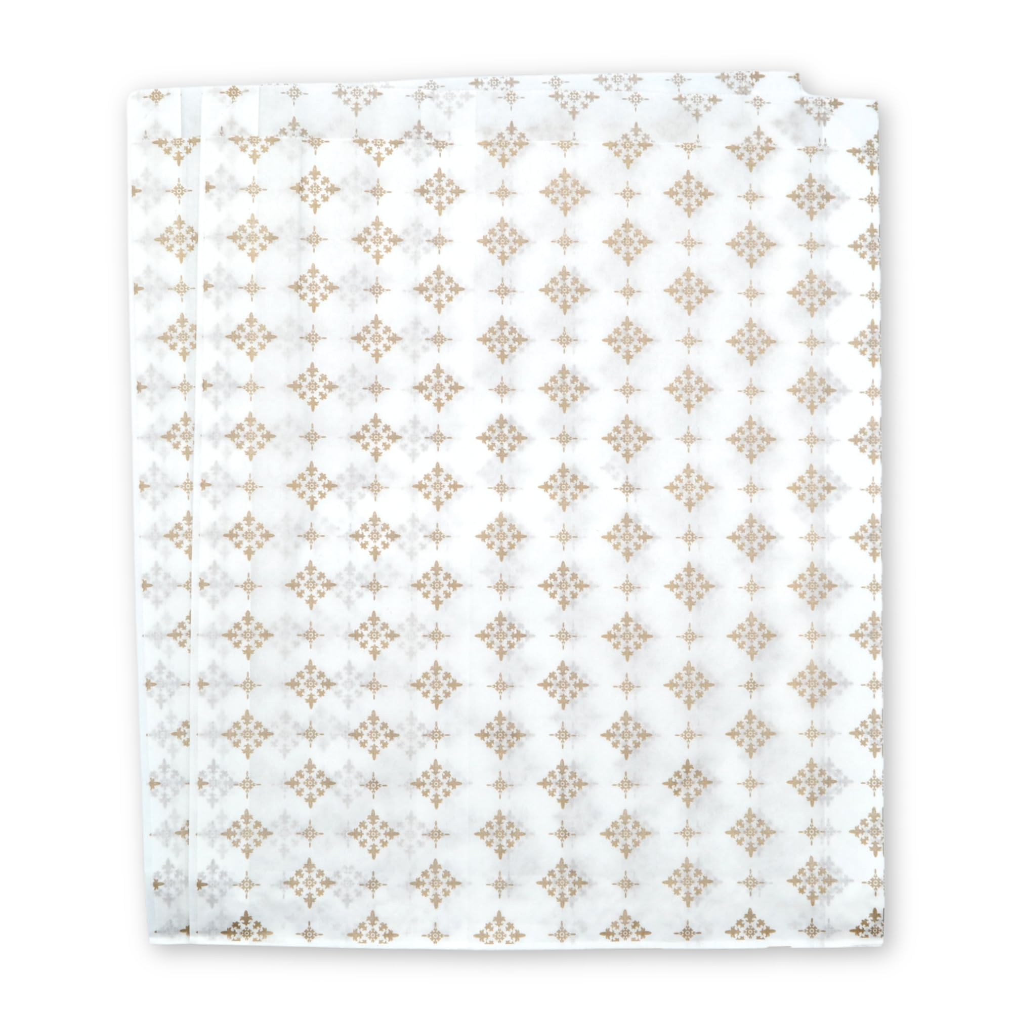 celloexpress 10" x 14" - Paper Stripe Design Candy Sweet Bags - Wedding Favour Cake Party Bags - Halloween, Birthdays (Fleur de Lys - Gold, Pack of 50) โ image 1