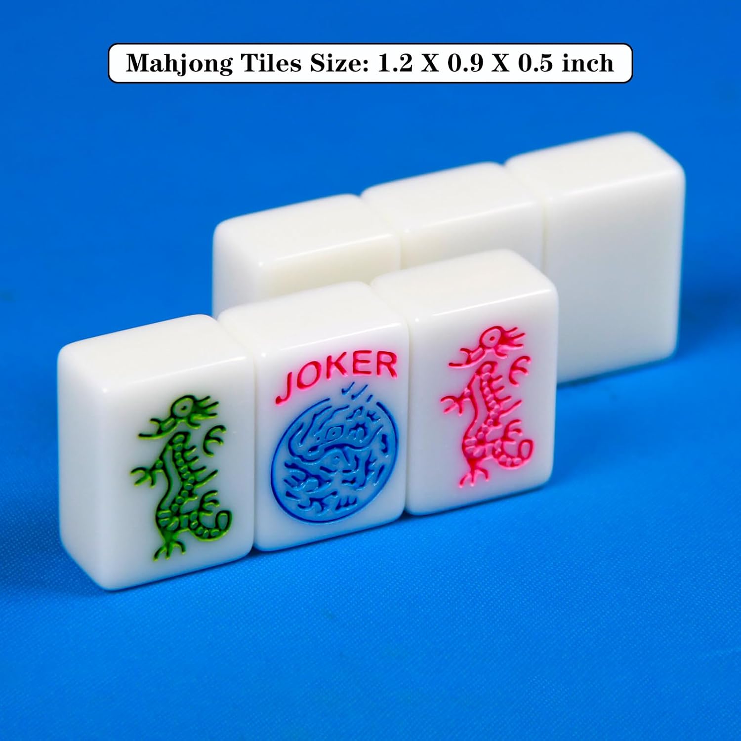 White American Mahjong Set 166 Mahjong Tile Set 1.2-inch American Mahjong Tile Set Made of Melamine