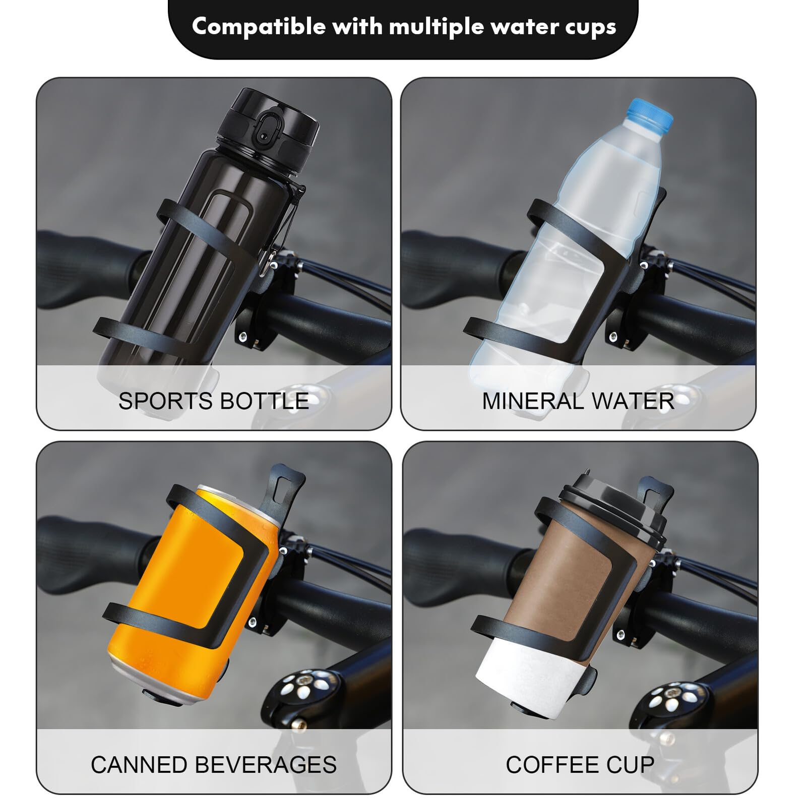 3 Juegos Soporte de Botella de Agua para Bicicleta Portabidón Desmontable de Aluminio Compatible con Bicicletas de y Plegables Resistente y Antideslizante Instalación para