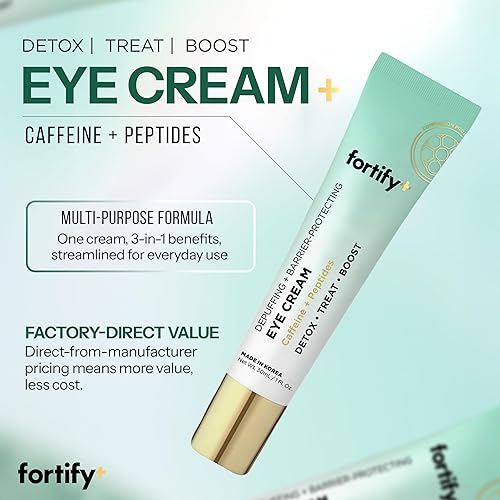Miniatura 10 de Fortify Natural Skincare - Crema de ojos - Deshincha + protección  Ayuda a proteger, hidratar y refrescar  Belleza limpia  Hecho en Corea - 30ML
