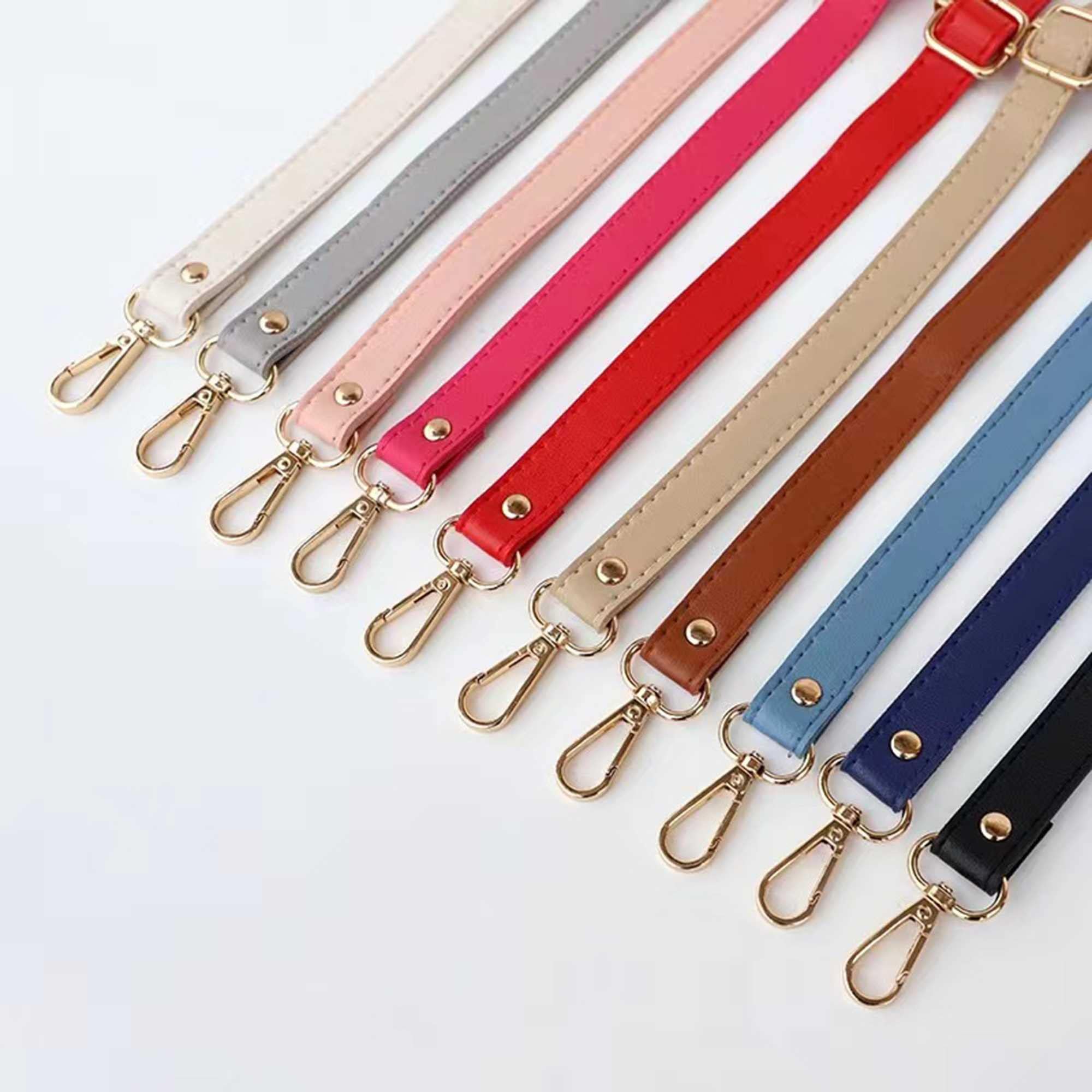 Cinghia Tracolla Per Borsa Donna - Regolabile 70-128 Cm, In Ecopelle, Hardware Oro, Per Borse A Mano
