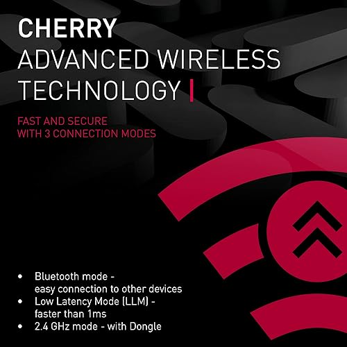 Miniatura 5 de Cherry Teclado inalámbrico MX 8.2 TKL para juegos. TenKeyless compacto. Teclas mecánicas con retroiluminación RGB de 87 teclas, teclas ABS.