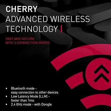 Cherry MX-LP 2.1 Compact Wireless, Mechanical Gaming Keyboard in 65 Percent Format, Multi-Device, RGB Lighting, Rechargeable, MX Low Profile Speed Switches, Black