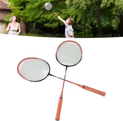 Miniatura 5 de 2 Player Badminton Rackets Set for Outdoor Backyard Games Recreational Game Beginners Badminton Racket Set Ferroalloy Integrated for Beginner