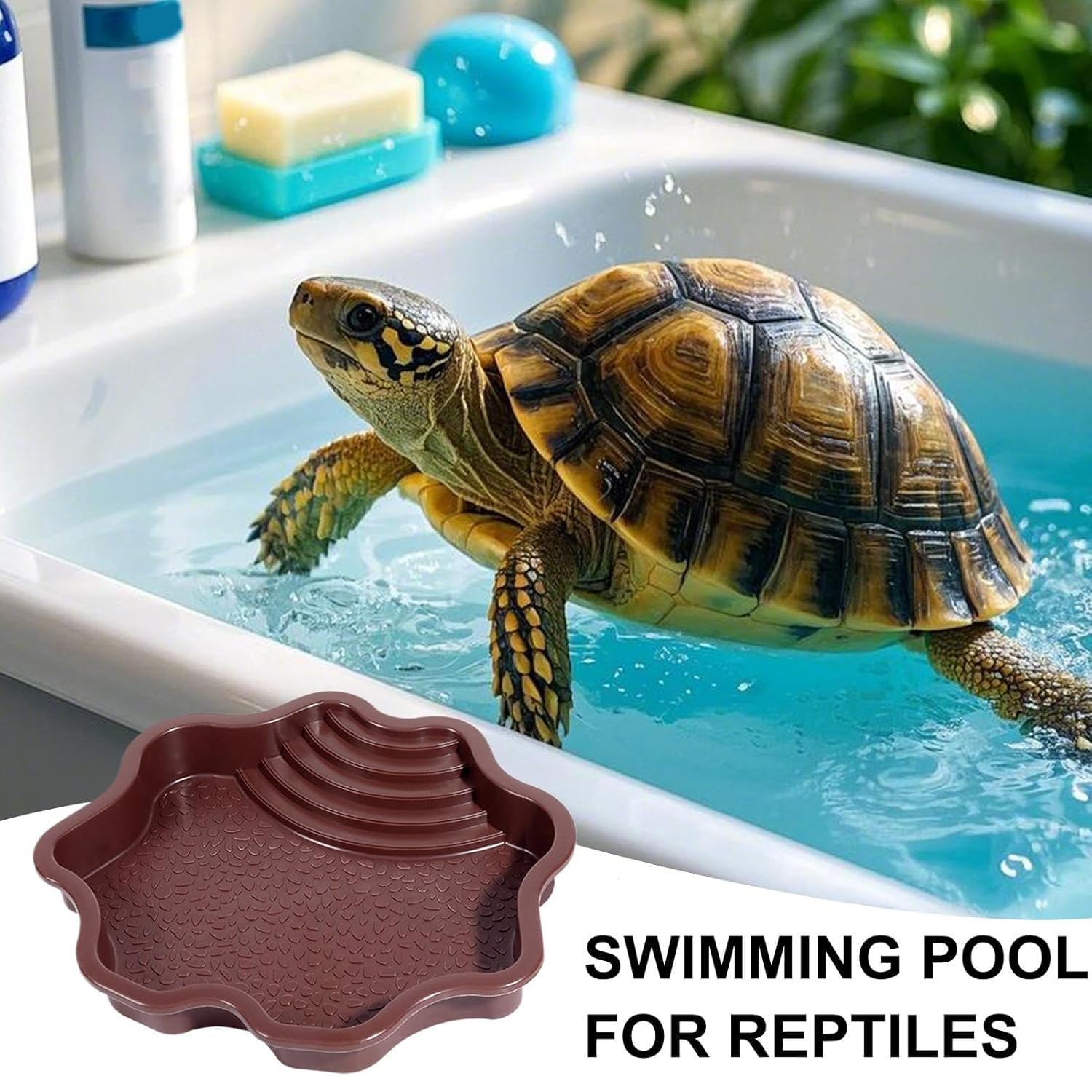 Piscina Mascotas Paisaje De Reptiles De Resina, Simulaciu00f3n De