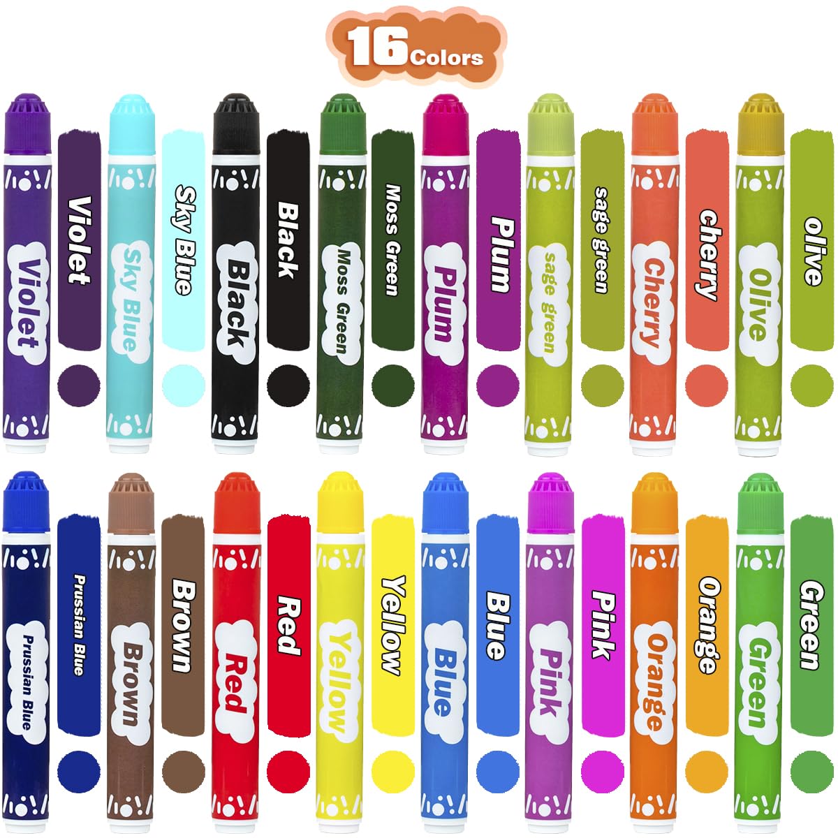 16 X BINGO TUPFER/MARKER MEHRFARBIGE STIFTE TOP