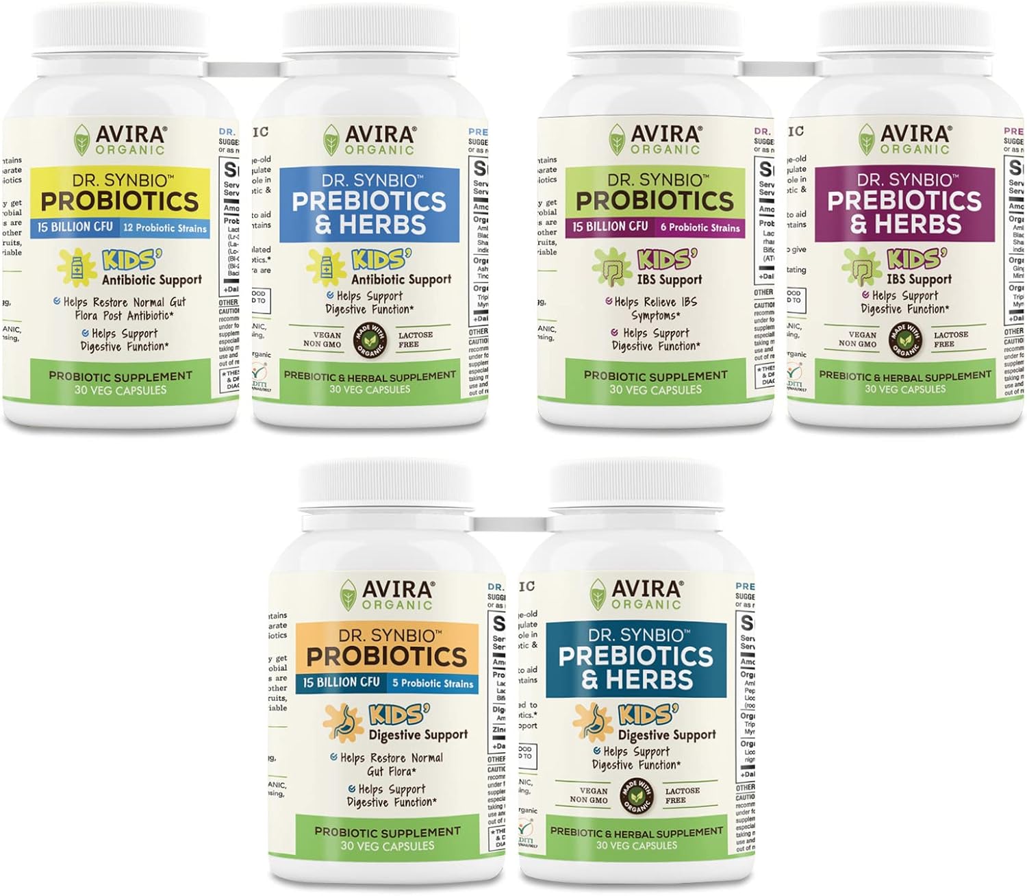 Dr Synbio Kids Digestive Support + Kids IBS Support + Kids