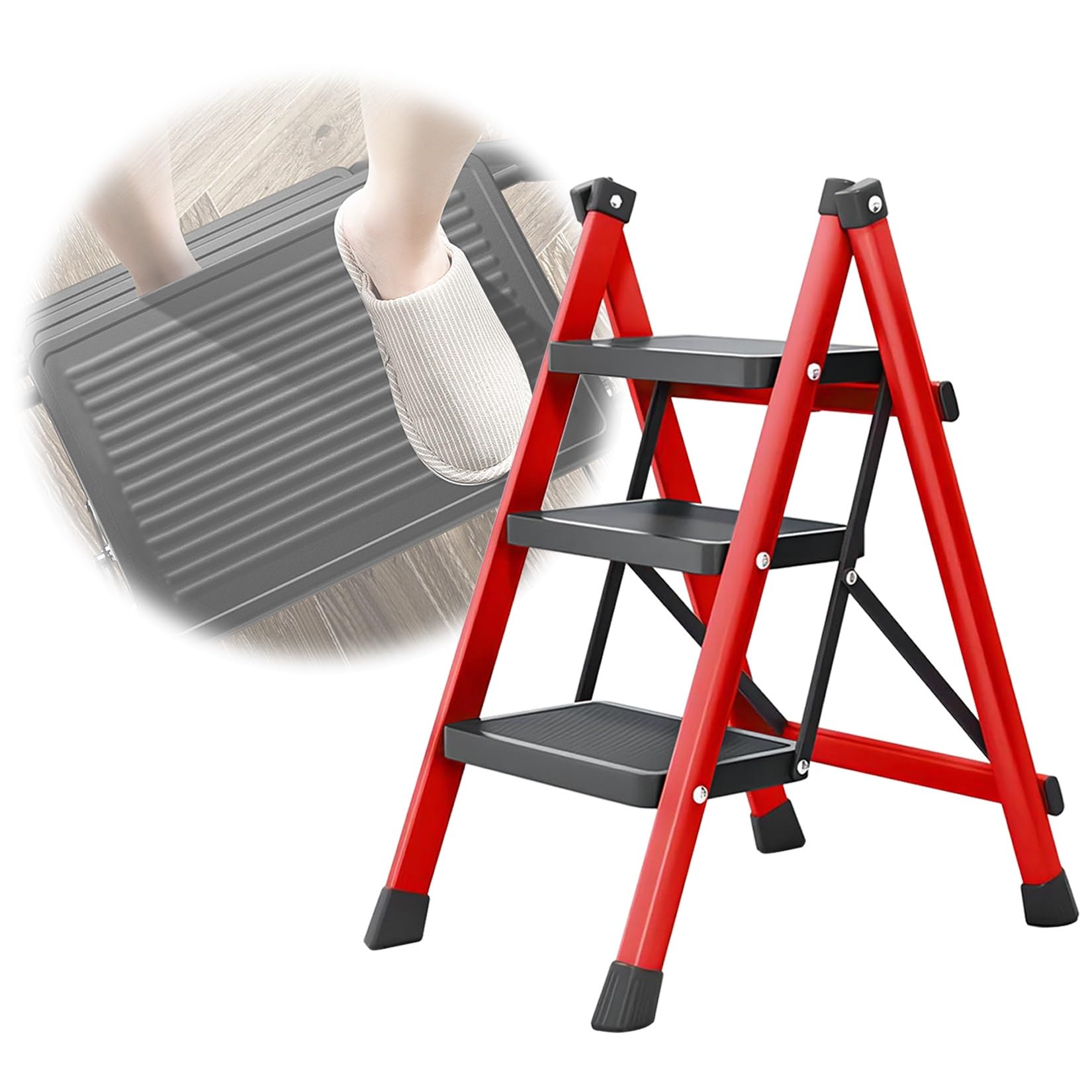 脚立はしご折り畳み花架梯子インテリア軽量3段4段耐荷重150kg多機能折り畳み安全梯アルミ合金製の人字梯子脚立を厚くする掃除株式会社錦雪おろし洗車足場掃除 Amazon｜脚立 はしご 踏み台 3段 折り畳み 梯子 室内 多機能 Step