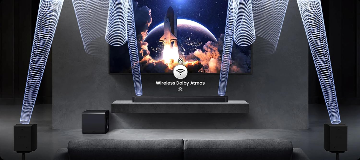 Samsung Q-Series Soundbar HW-Q930F 9.1.4 ch Subwoofer & Rear Speaker (2025), Wireless Dolby Atmos, 17 Speaker