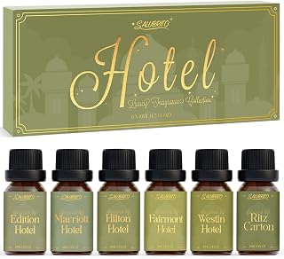 SALUBRITO Luxury Hotel Fragrance Oil Set for Diffuser, Premium Essential Oil - Inspired by Classic Hotel Scents Re-Imagined, Gift for Women and Men