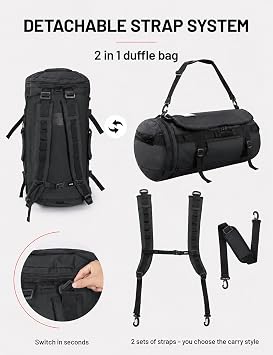 MIER Large Duffle Bag Backpack for Travel Camping Gym Sports, 45L/60L/90L