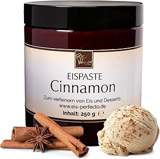 Cinnamon-Eispaste für selbstgemachtes aromatisches Eis │ MEGA GESCHMACK │ Auch super lecker in Desserts, Getränke, Kuchen und vielem mehr │ Inhalt 250 g