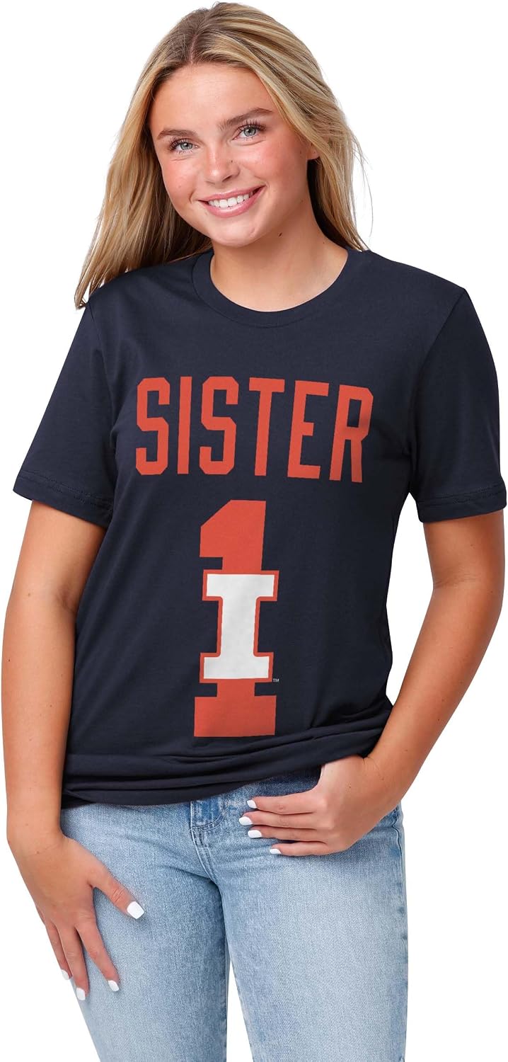 FOCO NCAA Unisex-Adult NCAA College Team Logo Tee Shirt #1 Sis T-Shirt