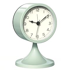 AYRELY 3 Cute Analog Alarm Clock Small Retro Table Clock Battery Operated Slient Metal Desk Clock with Light