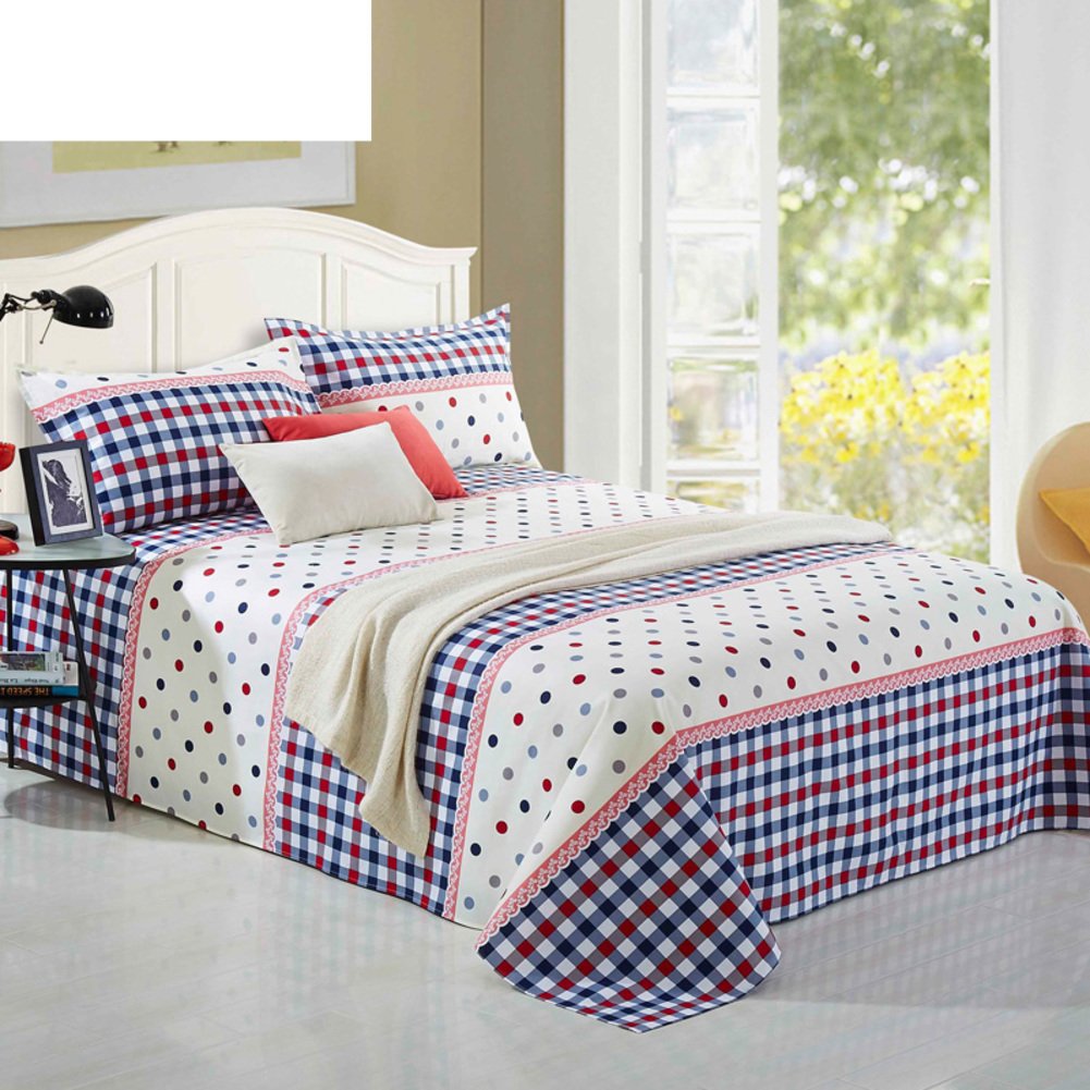 Draps en coton dortoir étudiant grand lit jumeau sergé double 250x230cm grand format