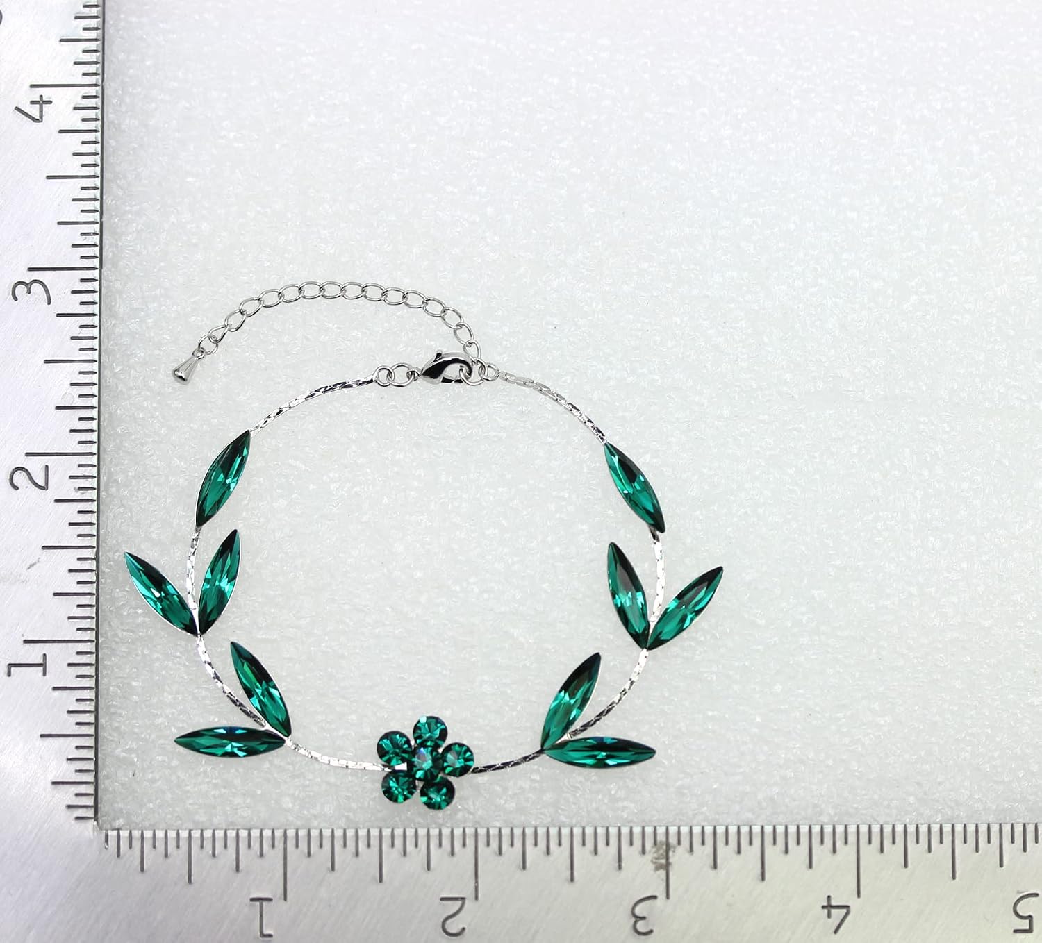 Faship Gorgeous Rhinestone Crystal Floral Necklace Earrings Set