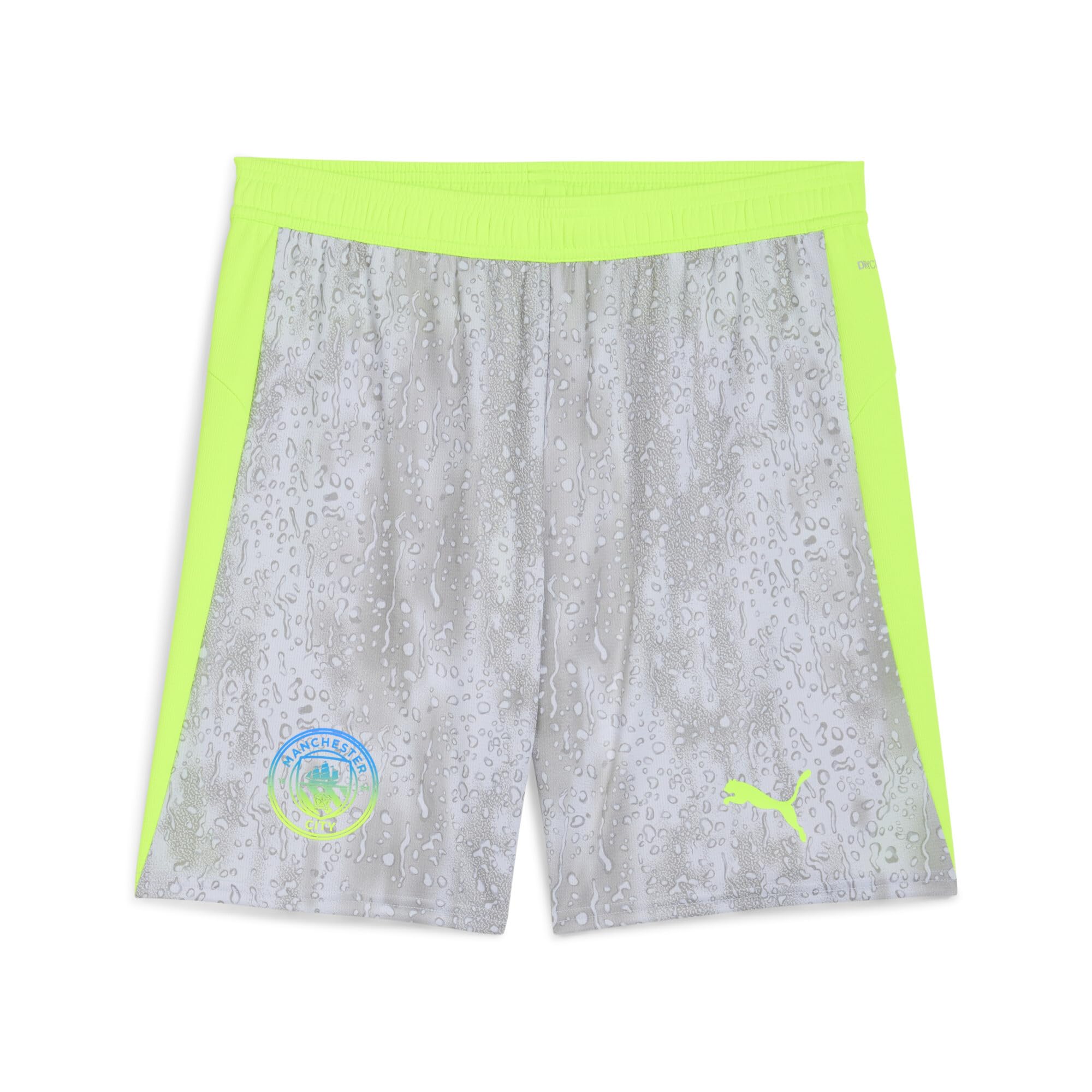 PUMA Manchester City FC Men's Shorts with Blocking 25/26, Blue (Cool Weather x Pro Green), XXL