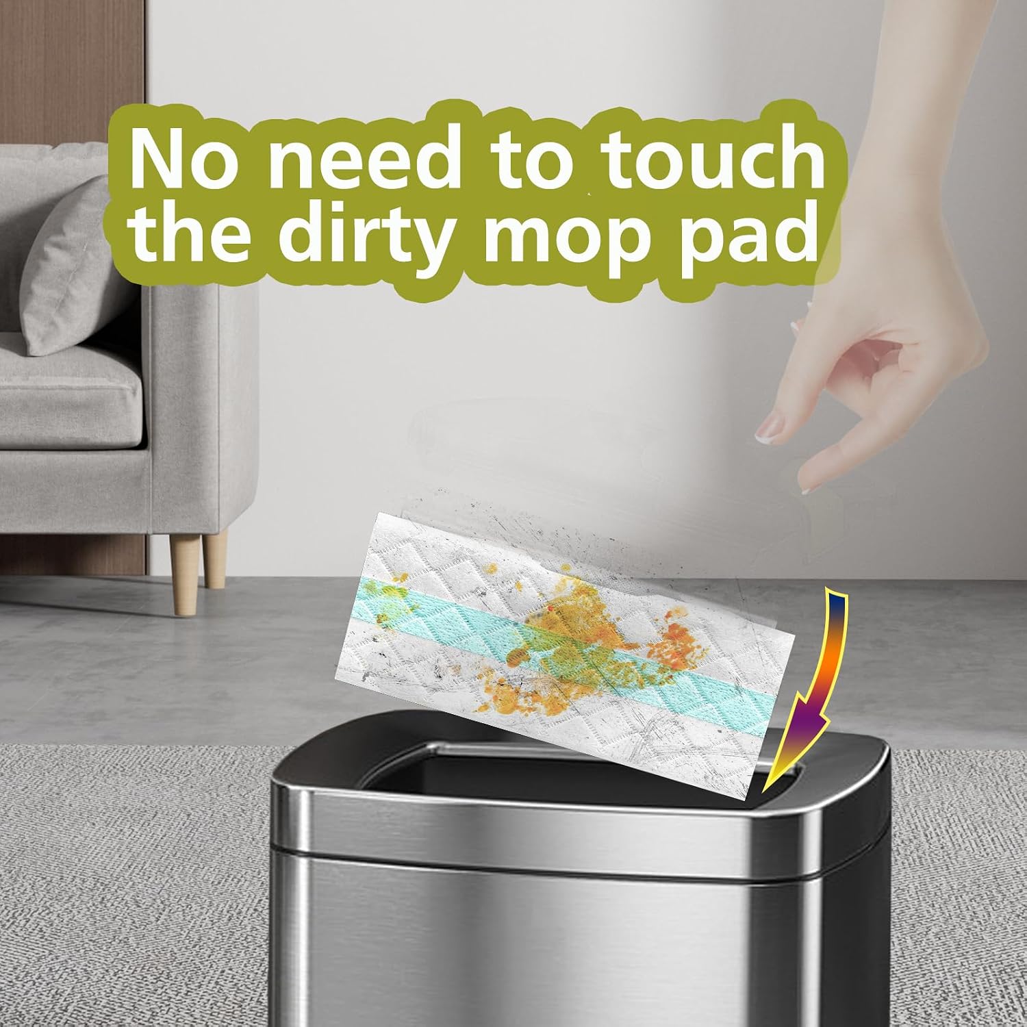 40 Pack Mop Pad Refills Compatible with Shark VACMOP Vacuum VM252 VM251 VM250 VM200 VMP30 VM190, Disposable Hard Floor Replacement Mop Pads