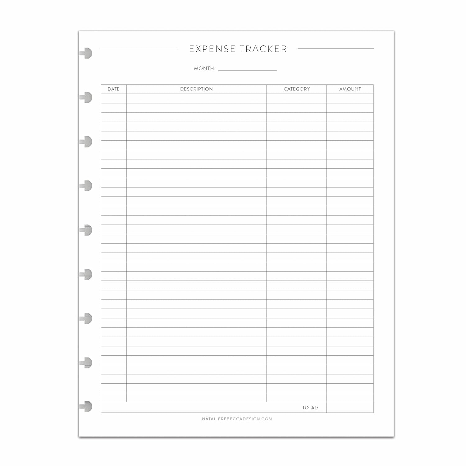 BetterNote Finance Refill Forms for Discbound Notebooks, Fits Levenger Circa, Happy
