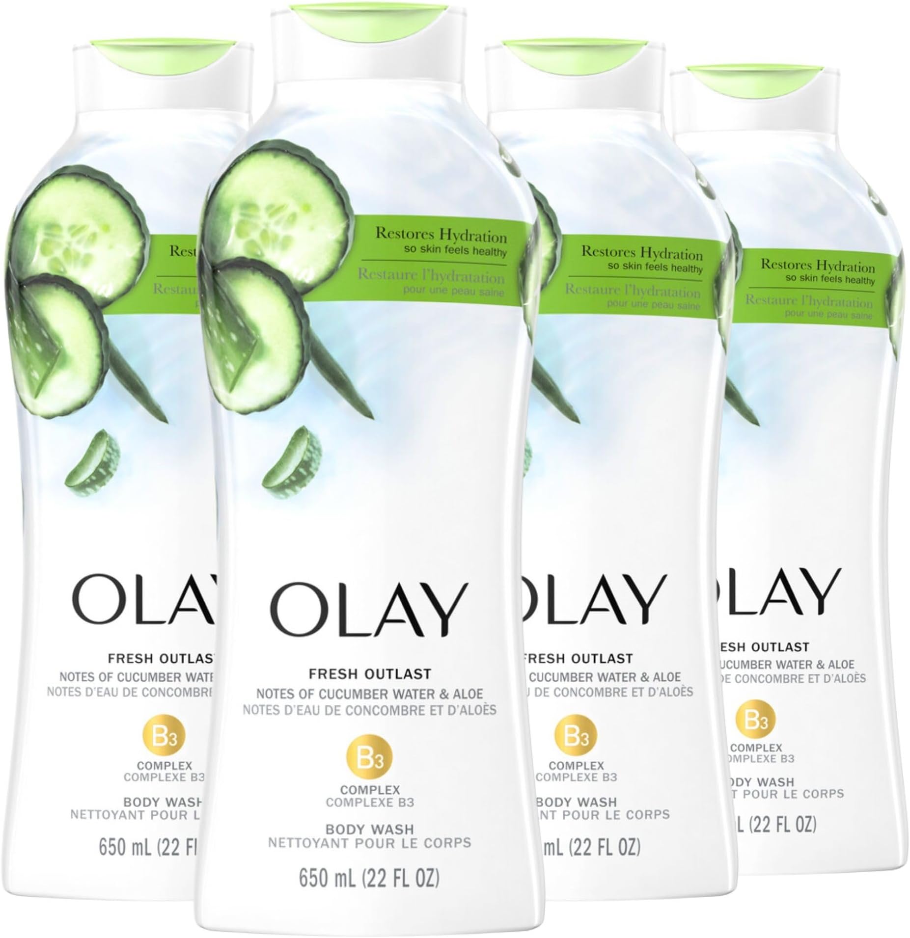Olay Fresh Outlast Body Wash with Notes of Cucumber and