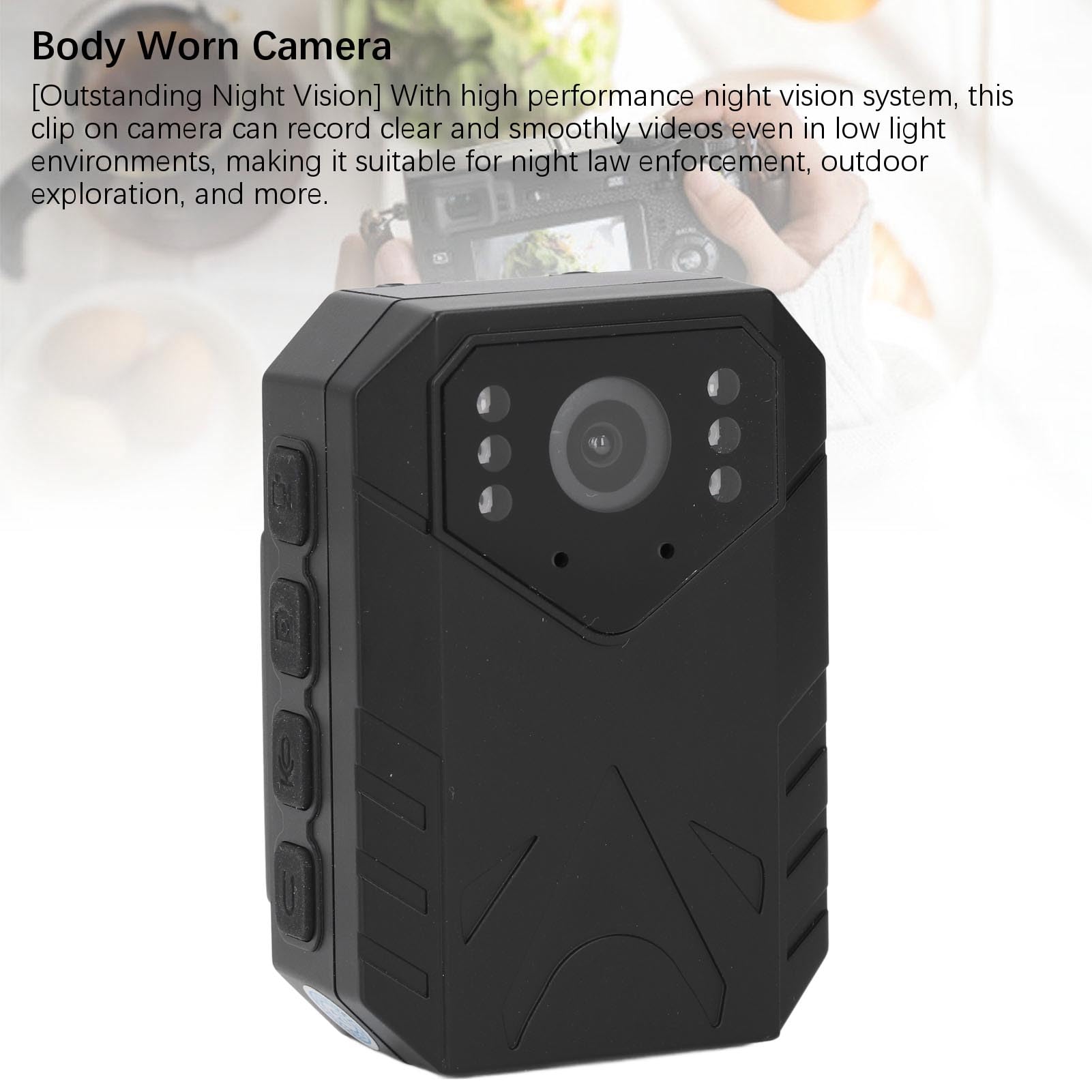 Mini Kamera Korpusowa z Rejestratorem Wideo HD 4K — 2-calowa Kolorowa Kamera Korpusowa z Noktowizorem i Detekcją Ruchu