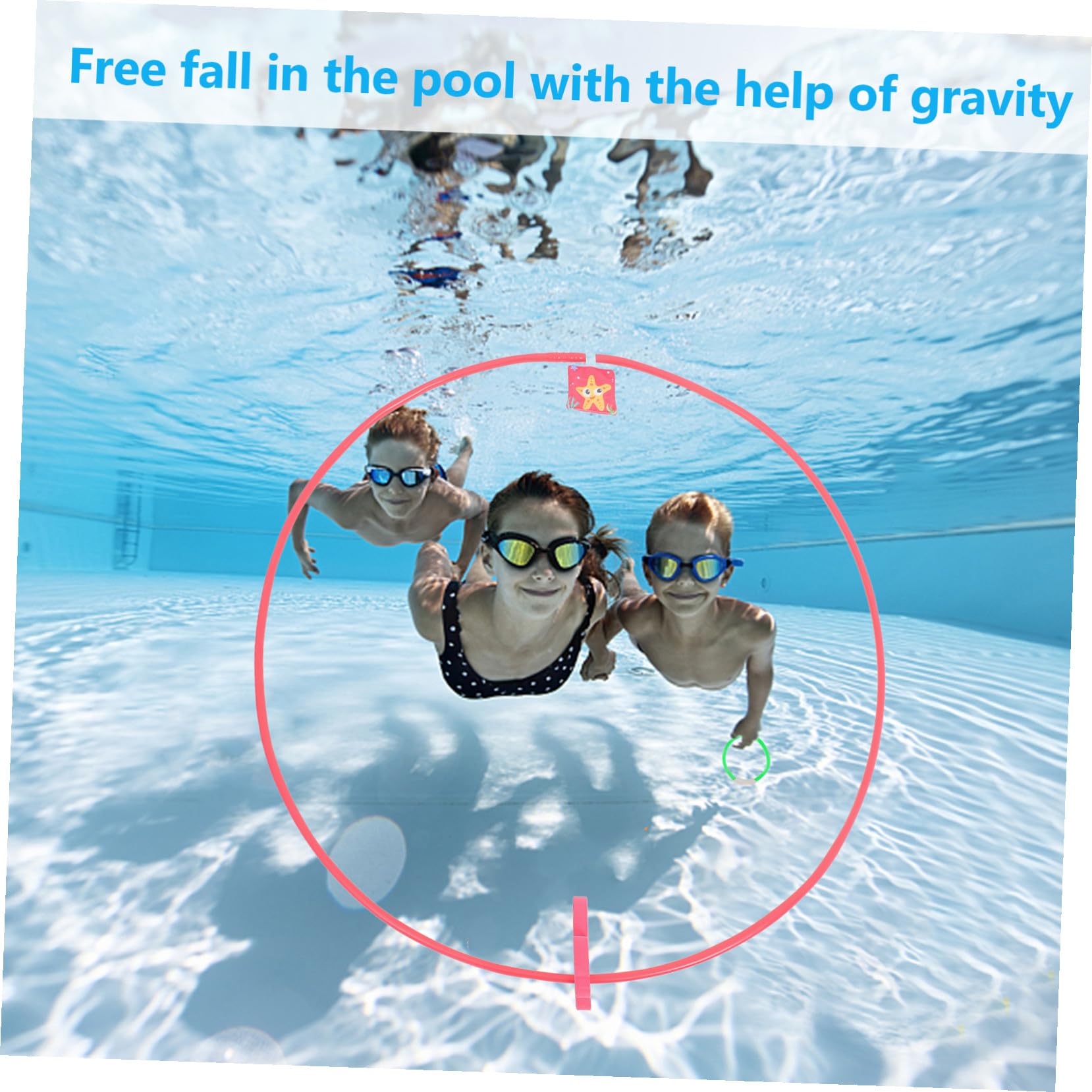 Cerchi da Immersione per Piscina 3 Pezzi Abs, Gioco per Principianti