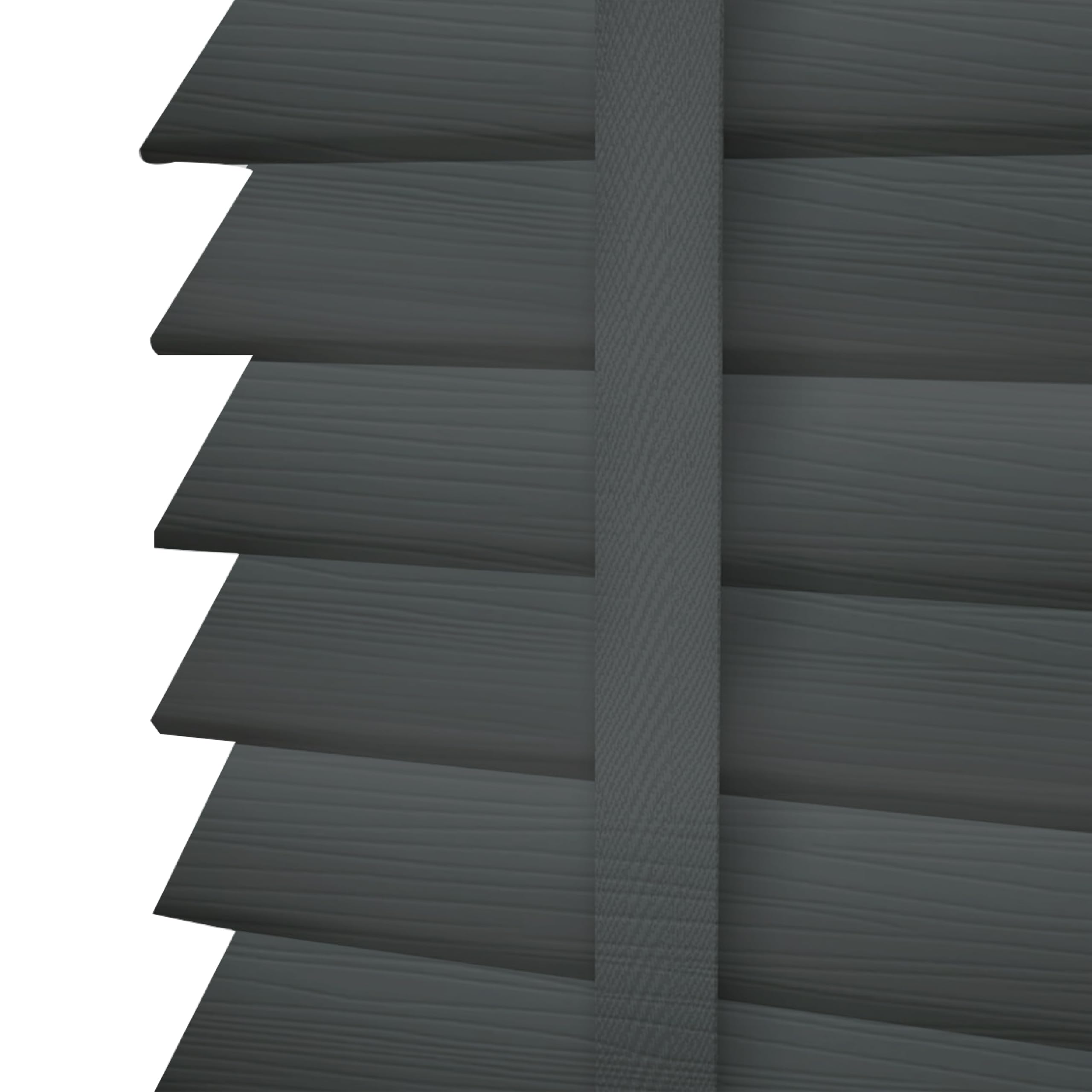 Ruby deals Custom Made to Measure Faux Wood Venetian Blinds Window - Easy Fit Child Safe Home Office -50mm Slats with Aluminum Headrail Tape Design Charcoal Venetian Blind, W195cm x L213cm