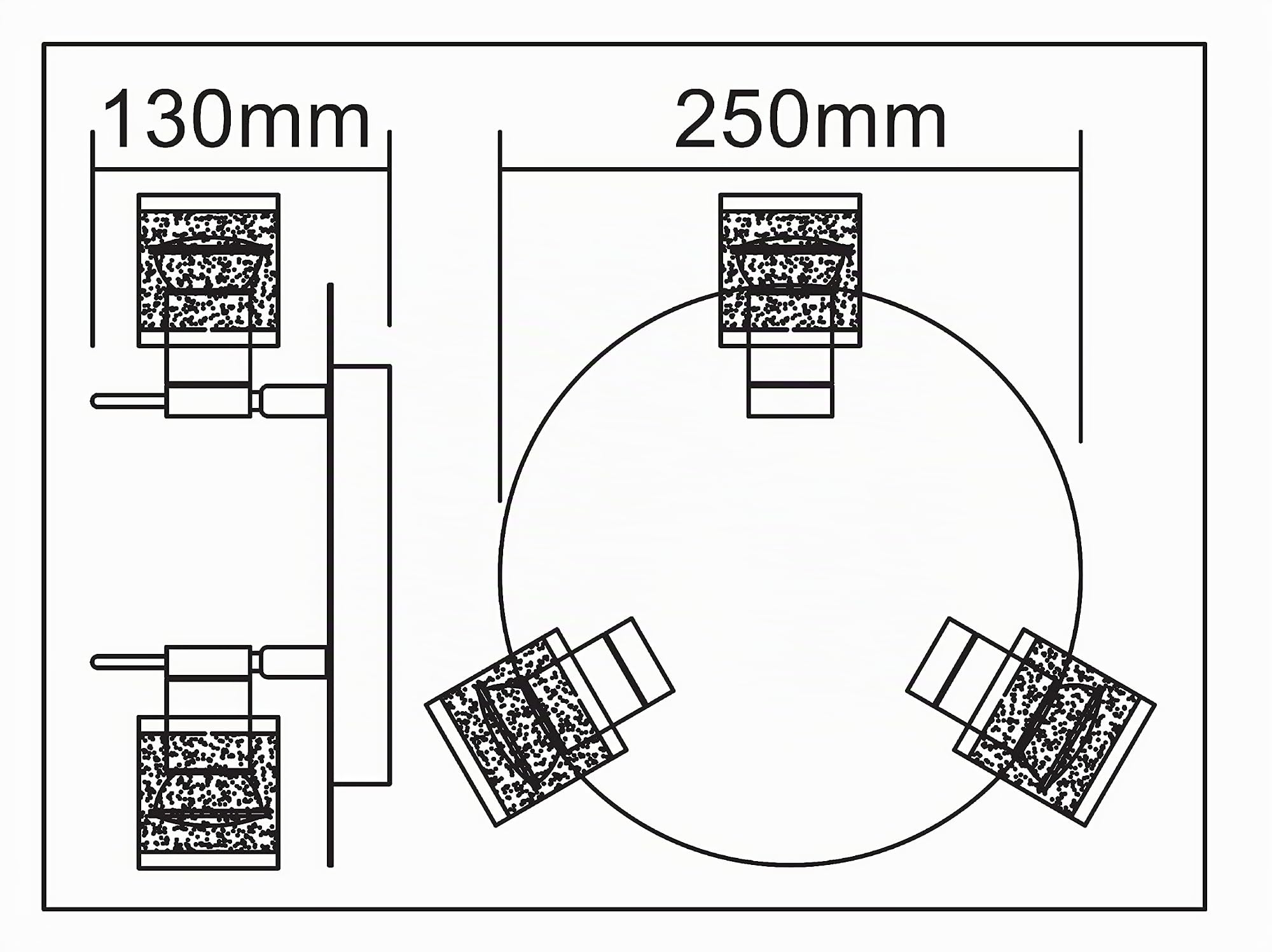 Trango 3-flammig 1006R-6KSD Rondell LED Badleuchte IP44 *RONNY* Bad Deckenleuchte - inkl. 3x 5 Watt 3-Stufen dimmbar 6000K Tageslichtweiß GU10 LED Leuchtmittel, Chrom Deckenstrahler, Spots schwenkbar