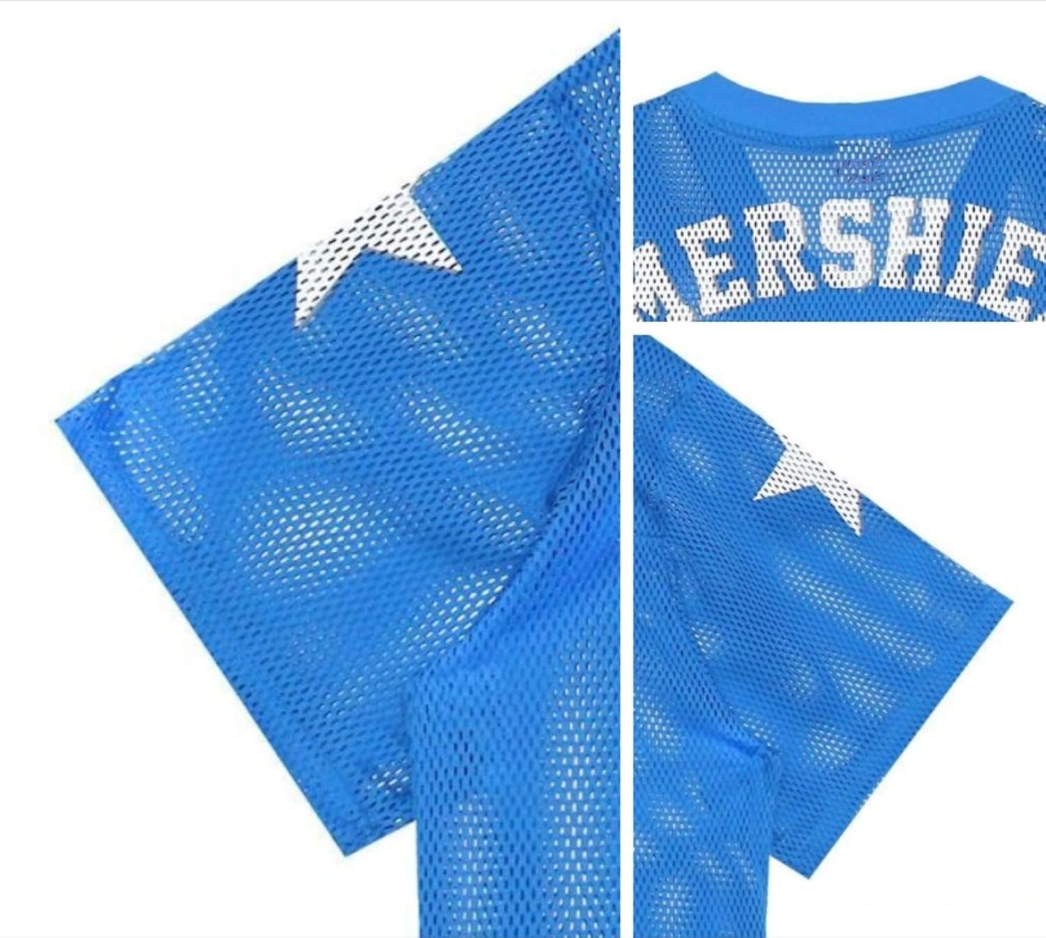 Y2k Jersey Shirts for Women Number Letter Graphic Mesh Oversized T Shirt Vintage V Neck Summer Football Tee Tops - Image 6